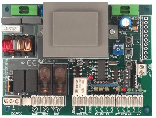 Riadiaca elektronika C20, box IP55, 230V, procesorová pre 1motor (posuvné brány) s možnosťou osadenia prijímačom 433MHz alebo 868MHz