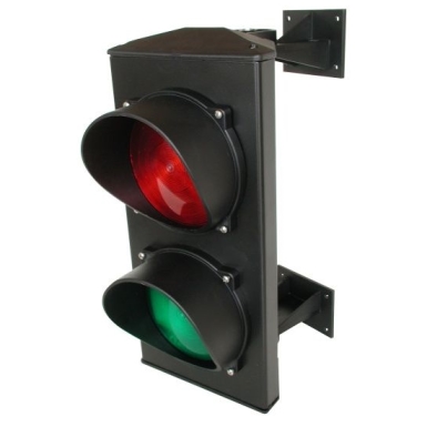 Semafór červený + zelený, veľký, 230V, použitie externé aj na stĺpik